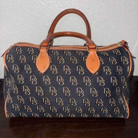 Dooney & Bourke Black and Tan Satchel - Picture 2 of 13
